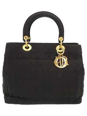 Christian Dior Cannage Lady Dior handbag black quilted